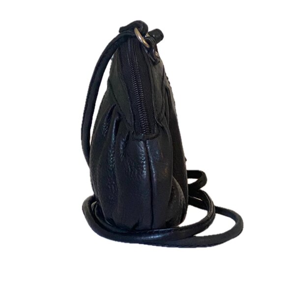 Fossil Marlow Mini Black Leather Pouch Purse Crossbody - Picture 5 of 9